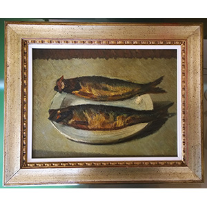 ANONYMOUS XX CENTURY  Still life with fishes ... 