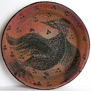 GREAT DISH  Ceramic bird decoration on ... 