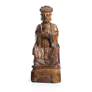 A WOOD DIGNITARYChina, Qing dynasty26,5 cm ... 