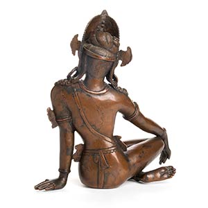 A BRONZE FIGURE OF INDRANepal, ... 