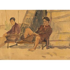 NGUYEN TRONG CATVietnam, 1929-Due pescatori, ... 