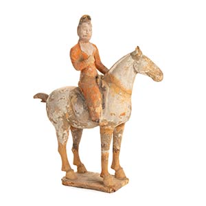 A PAINTED CERAMIC FUNERARY MODEL OF A HORSE ... 
