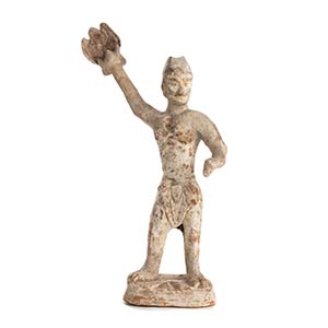 A CERAMIC FUNERARY MODEL OF A STANDING MALE ... 