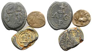 Lot of 3 Medieval-Modern PB Seals/Tesserae, ... 