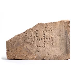 Roman brick stamp with swastika, 3rd century ... 