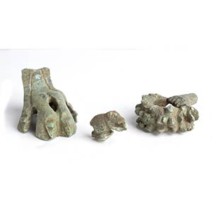 Collection of Three Roman small bronzes, ... 