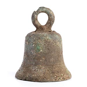 Medieval bronze bell, 10th-12th century; ... 