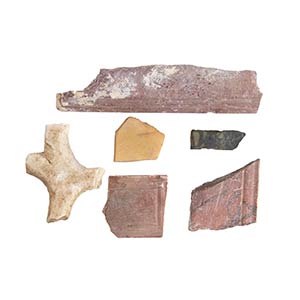 Collection of six Roman marble decorative ... 