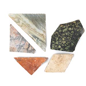 Collection of five Roman marble opus sectile ... 