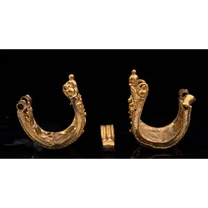 Couple of Etruscan gold miniature ... 