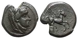 Sicily, Kephaloidion, 4th century BC. Æ ... 