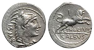 L. Thorius Balbus, Rome, c. 105 BC. AR ... 