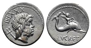 L. Lucretius Trio, Rome, 74 BC. AR Denarius ... 
