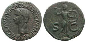 Claudius (41-54). Æ As (30mm, 10.29g, 7h). ... 
