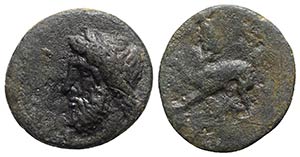 Sicily, Syracuse, c. 344-317 BC. Æ Tetras ... 