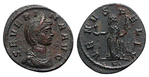 Severina (Augusta, 270-275). Æ Denarius ... 