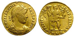 Valentinian I (364-375). AV Solidus (19.5mm, ... 