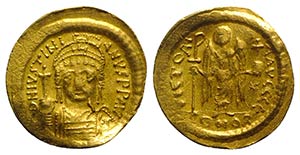 Justinian I (527-565). AV Solidus (21mm, ... 