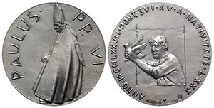 Papal, Paolo VI (1963-1978). AR Medal 1977 ... 