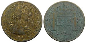 Mexico, Carlos III (1759-1788). Plated 8 ... 