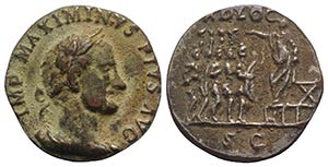 Maximinus I (235-238). Fake Sestertius ... 