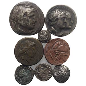 Lot of 8 Fake AR and Æ coins, including ... 