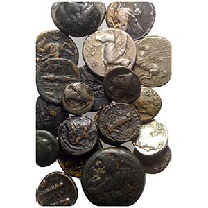 Lot of 23 Greek AR and Æ coins, including ... 