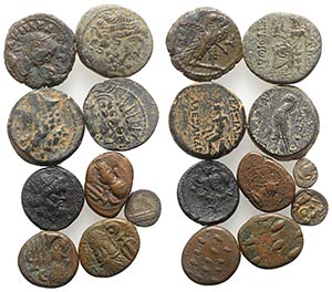 Lot of 10 Greek and Roman Provincial AR and ... 