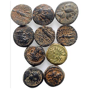 Seleukid Empire, lot of 10 Æ coins, to be ... 