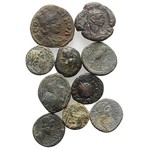 Lot of 10 Greek, Roman Provincial and Roman ... 