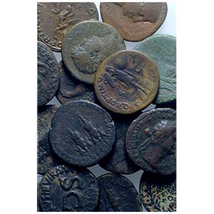 Lot of 18 Roman Imperial Æ Asses and ... 