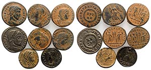 Lot of 8 Late Roman Imperial Æ coins, to be ... 
