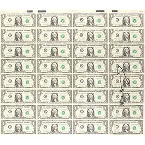 Andy Warhol - 32 times One Dollar bill ... 