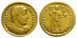 Valentinian I (364-375). AV Solidus (21mm, ... 