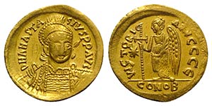 Anastasius I (491-518). AV Solidus (19mm, ... 