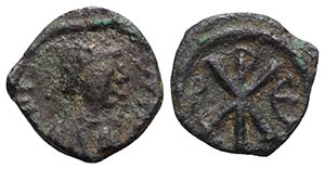 Justin I (518-527). Æ 5 Nummi (11mm, 2.04g, ... 