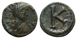 Justinian I (527-565). Æ 20 Nummi (16mm, ... 