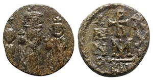 Heraclius (610-641). Æ 40 Nummi (22mm, ... 