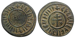 Cilician Armenia, Levon I (1198-1219). Æ ... 