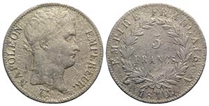 France, Napoleon I (1804-1814). AR 5 Francs ... 
