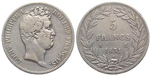 France, Louis Philippe I (1830-1848). AR 5 ... 