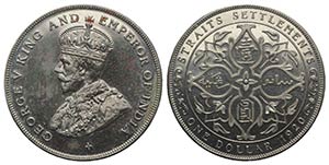 India, George V (1910-1936). AR One Dollar ... 