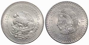 Mexico. AR 5 Pesos 1947 (40mm, 30.18g, 6h). ... 