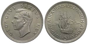 South Africa. AR 5 Shillings 1952 (39mm, ... 
