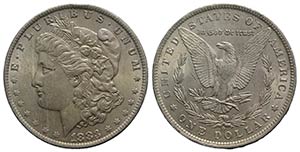 USA. AR One Dollar 1883 Morgan, New Orleans ... 