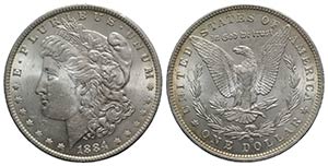 USA. AR One Dollar 1884 Morgan, New Orleans ... 