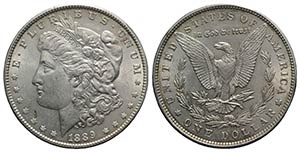USA. AR One Dollar 1889 Morgan (38mm, ... 