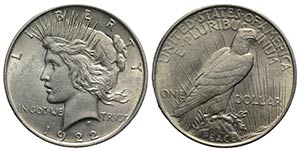 USA. AR One Dollar 1922 Liberty (38mm, ... 