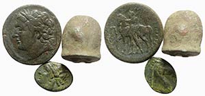 Lot of 4 Greek Æ coins, to be catalog. Lot ... 