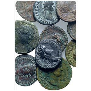 Lot of 10 Roman Imperial Æ Sestertii and ... 